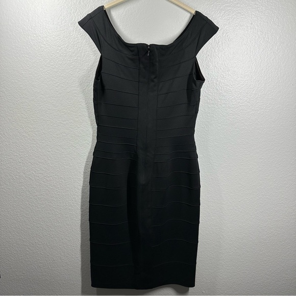 Tadashi Shoji Dress Women's Small Black Bandage Bodcon Stretch Cocktail LBD - Picture 5 of 8